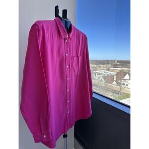 Gap Linen blend Pink Button Up Long Sleeve Shirt XL